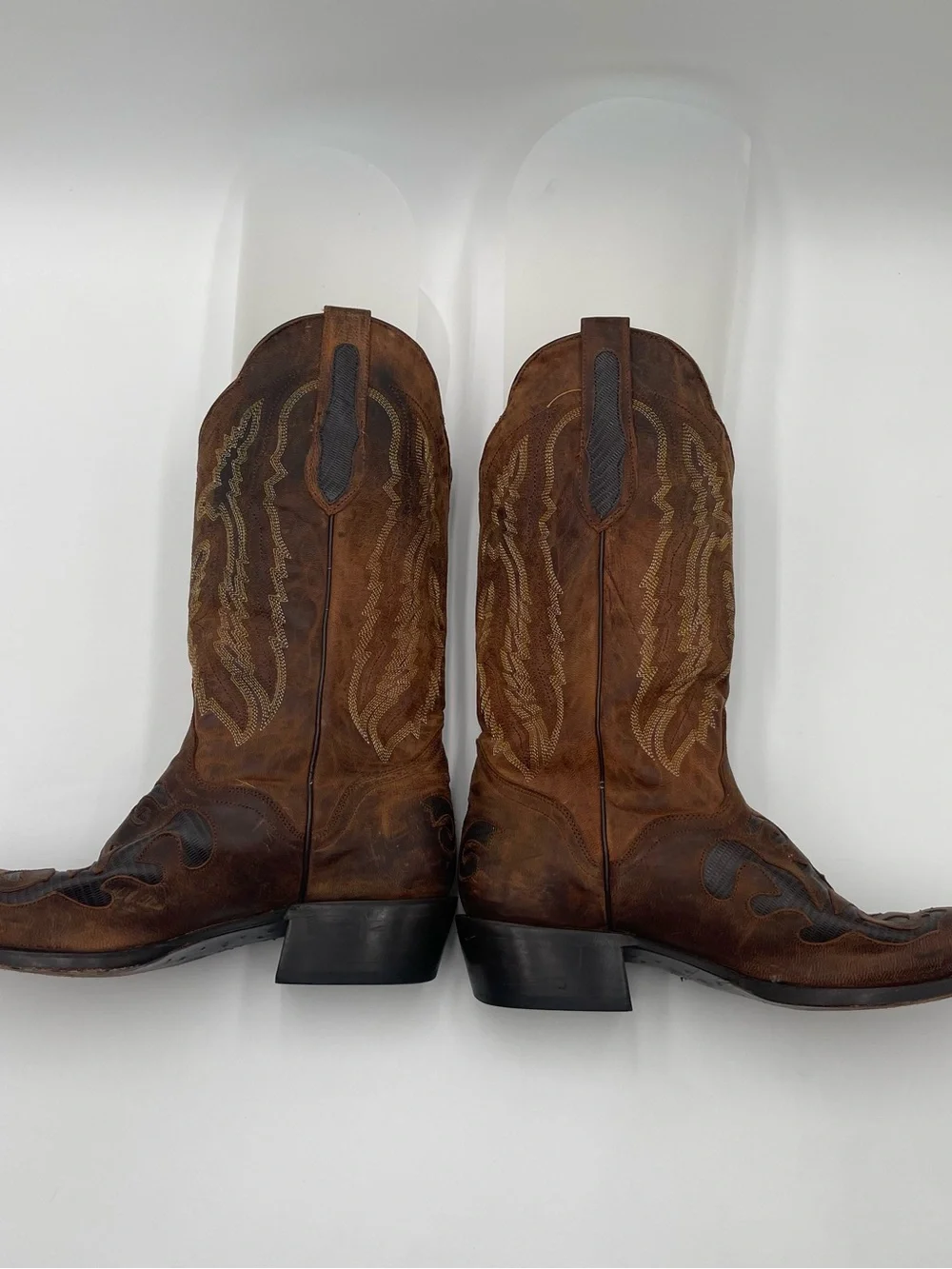 JB Dillon Mens Genuine Brown Goat Leather Western Boots Size 10D JBM2213 - Picture 8 of 14